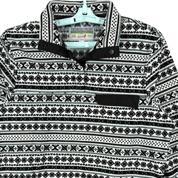 JACHS Womens Outdoor Adventure Pullover Black White Fleece Jacket Sz Medium NWOT - Picture 4 of 10